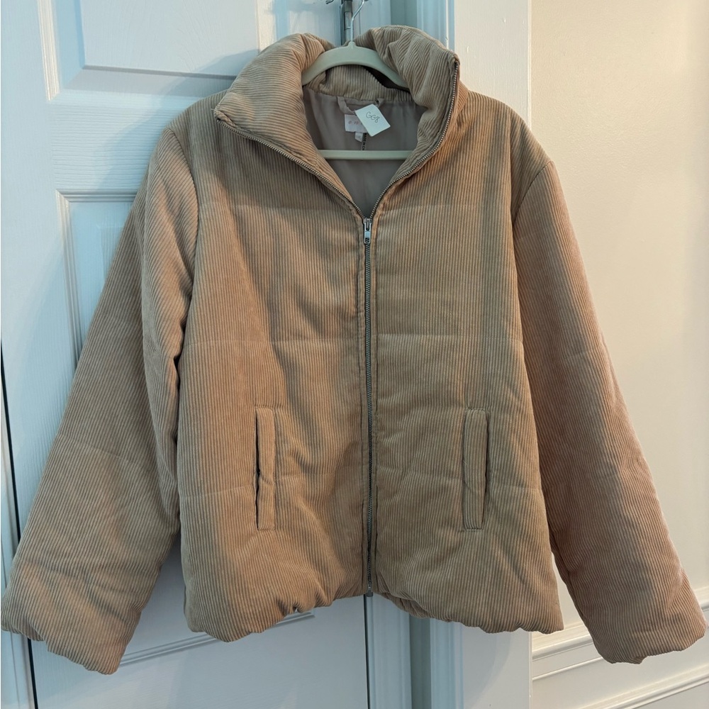 Entro Large Tan Corduroy Jacket